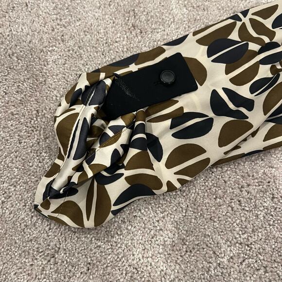 Zara Basic Women's Longsleeve Dress with Necktie Cream‎ and Green Size XL - Picture 8 of 9